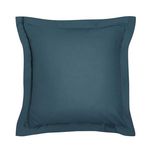 Taie d'oreiller Essential - 63 x 63+5 cm - 100% Coton uni - Paon