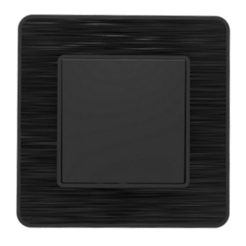 Non Communiqué Noir Zenitech - Interrupteur Complet Va Et Vient Simple 10A - Métal Brossé - Kouro