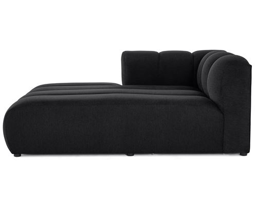 Non Communiqué Noir Debbie - Module D'assise Méridienne Gauche En Tissu Texturé