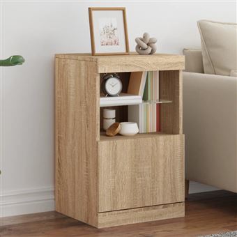 vidaXL Buffet avec lumières LED chêne sonoma 41x37x67 cm836681 - 1