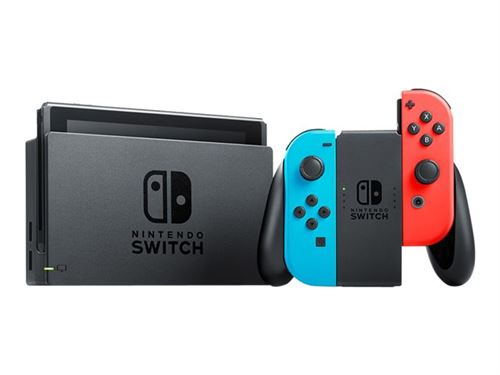 nintendo switch neon red blue console