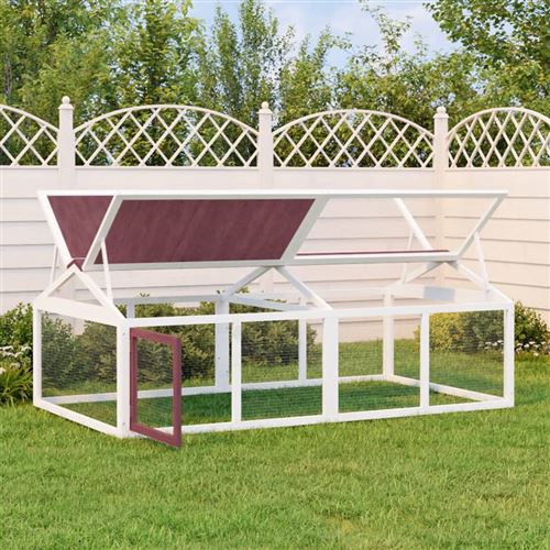 Vidaxl - Enclos animaux moka 200x112,5x74 cm bois massif de pin