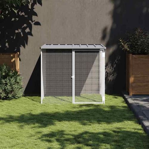 Comparer les prix de vidaXL Poulailler avec toit gris clair 103x98x90 cm acier galvanisé