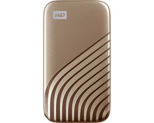 WD My Passport WDBAGF0020BGD - SSD - chiffré - 2 To - externe (portable) - USB 3.2 Gen 2 (USB-C connecteur) - AES 256 bits - or