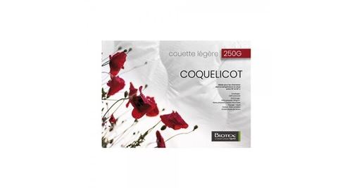 Couette biotex coquelicot 140 x 200 cm