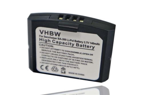 vhbw Batterie compatible avec Sennheiser IS 410, IS 410TV, RI 410, RS 4200, RS 4200 TV, Set 830 casque et écouteurs sans fil (140mAh, 3,7V)