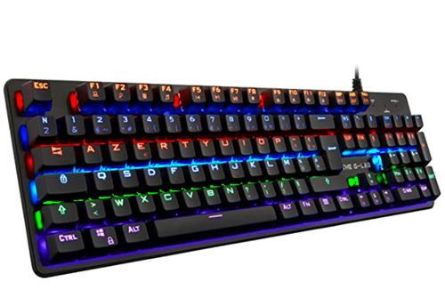 Clavier filaire Gaming Azerty The G-Lab Keyz Carbon V3 Noir