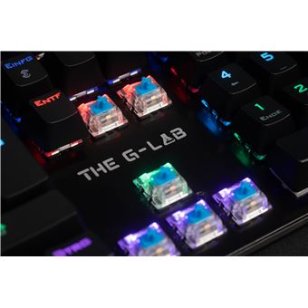 Clavier filaire Gaming Azerty The G-Lab Keyz Carbon V3 Noir