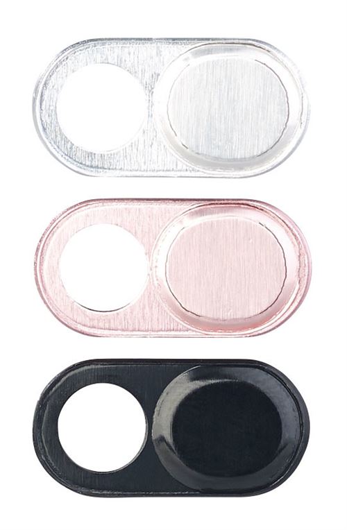 3 caches pour webcam d'ordinateur portable autoadhésifs - Aluminium