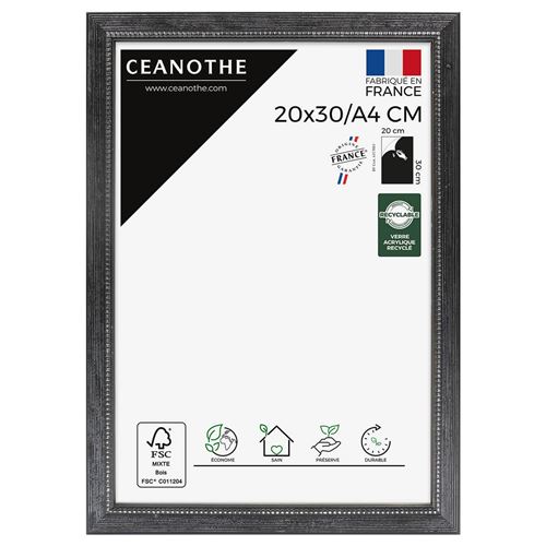 Cadre photo Perle noir 20x30 cm Brio 34122