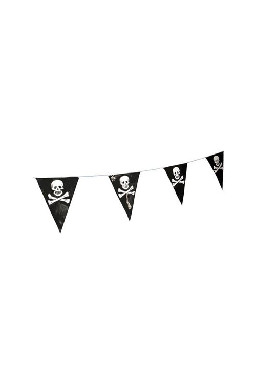 Guirlande Pirate Tete De Mort 6m - Noir