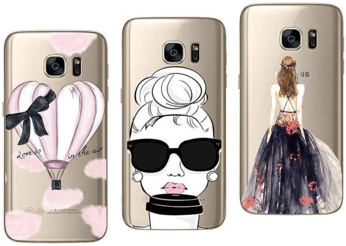 3 Coques Samasung Galaxy S7 - fantaisie, souple et gel résistant