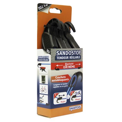 2 Tendeurs Universels 2.5m Max SANDOSTOP SMARTOOL Sandow avec Crochet