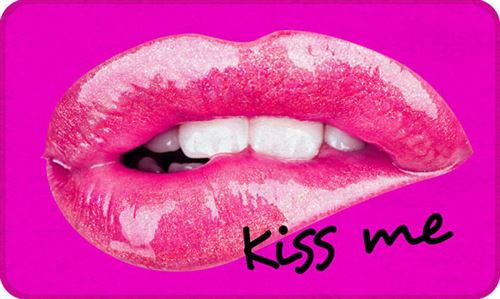 Douceur d'interieur tapis rectangulaire velours polyester photoprint, kiss me rose 45 x 75