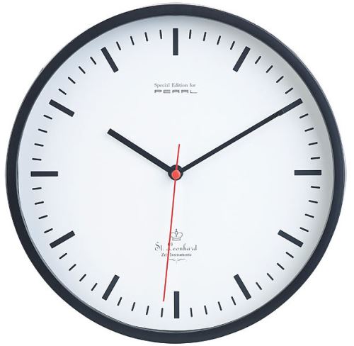 Horloge de gare analogique Ø 22,5 cm avec mécanisme à quartz