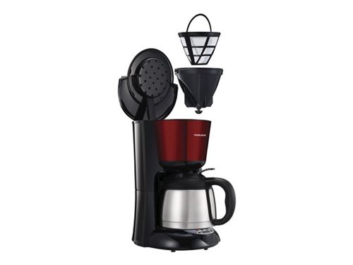 Morphy Richards Cafetière Isotherme Accents Thermos Programmable Rouge 800W  1L M162772EE 
