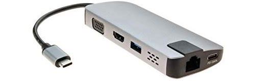 Mini dock USB 3.1 Type-C HDMI 4K-VGA-LAN-HUB +chargeur USB P.D.