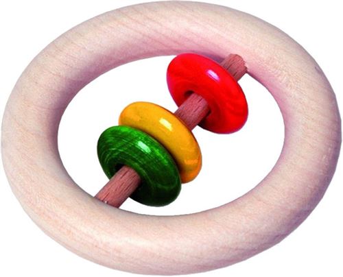 Walter hochet en bois rond 10 cm multicolore