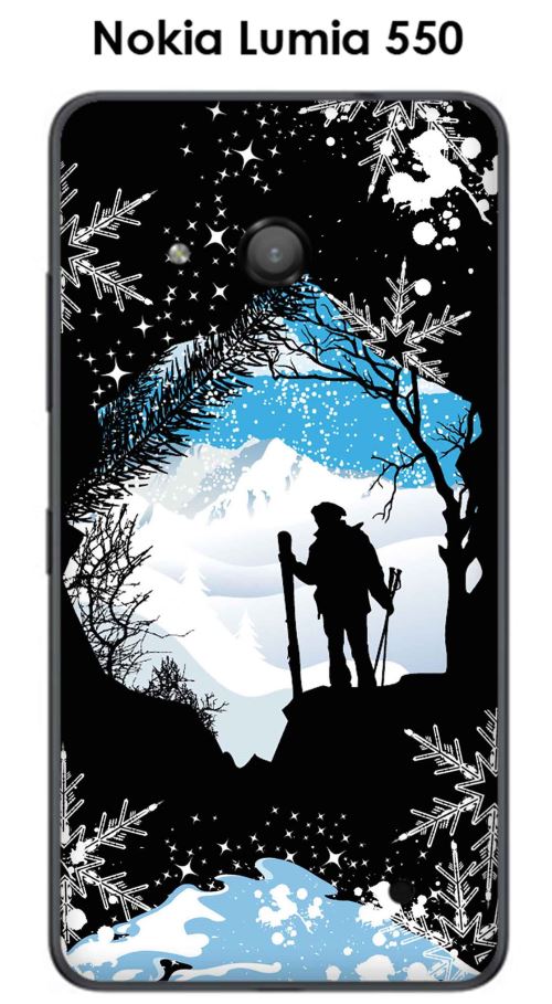 Coque Nokia Lumia 550 design surf-neige2