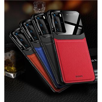 Coque Souple Effet Cuir Pour Huawei P40 / Lite / Pro - Anti-choc & élégante - Noire