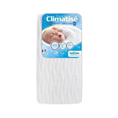 YOOPIDOO Matelas Bébé Climatisé 60 x 120 x 12 cm