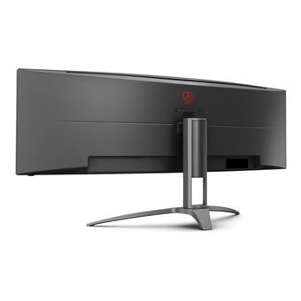 AOC Gaming AG493UCX2 - AGON Series - écran LED - jeux - incurvé - 49" (48.8" visualisable) - 5120 x 1440 Dual Quad HD @ 165 Hz - VA - 550 cd/m² - 3000:1 - DisplayHDR 400 - 1 ms - 3xHDMI, DisplayPort, USB-C - haut-parleurs - noir texturé