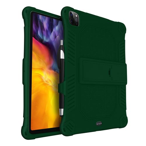 Avizar Coque Hybride Béquille Support Bandoulière Vert pour Apple iPad Pro 11 2020 / 2018 / 2021 et iPad Air 2020
