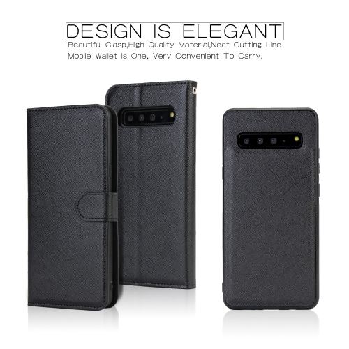 Etui en PU + TPU détachable noir pour votre Samsung Galaxy S10 5G