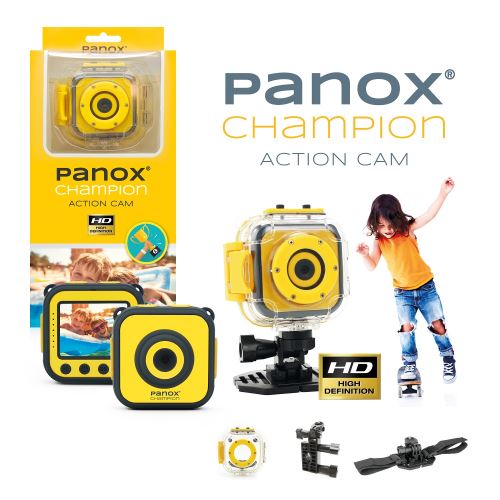 Caméra panox champion - action caméra jaune easypix - gris