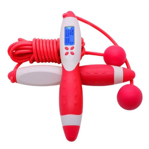 Corde à sauter numérique comptant les calories Sport Fitness Cordes Workout Exercice Rose
