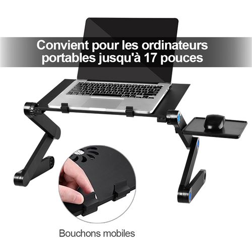 Ordinateur Table Réglable Ventilé pour Ordinateur Portable Bureau  Refroidisseur Nidouillet - Câbles USB