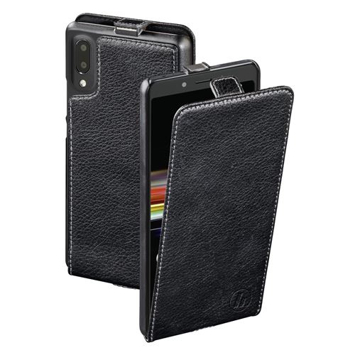 Hama Essential Line Smart Case - Flip cover voor mobiele telefoon - leer - zwart - voor Sony XPERIA L3