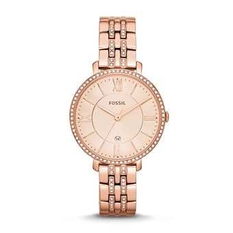 Fossil - Montre Jacqueline à trois aiguilles en acier inoxydable ton or rose pour femme, ES3546 - 1