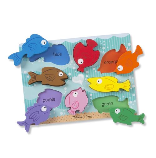 Melissa & Doug Puzzle poisson coloré Chunky 8 pièces