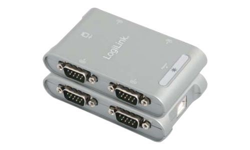 LogiLink USB 2.0 to 4-Port Serial Adapter - adaptateur série