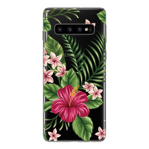 Coque Compatible Samsung Galaxy S10 Plus ( S10 + ) en Gel Souple Transparent et Solide avec Impression de qualité (Exotique)