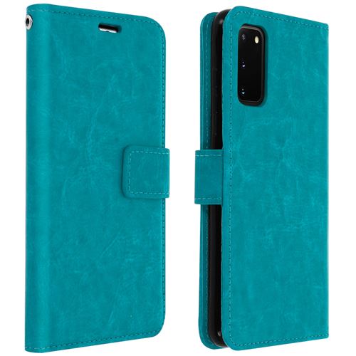 Etui pour Samsung Galaxy S20 Porte-carte Fonction Support Vintage bleu canard
