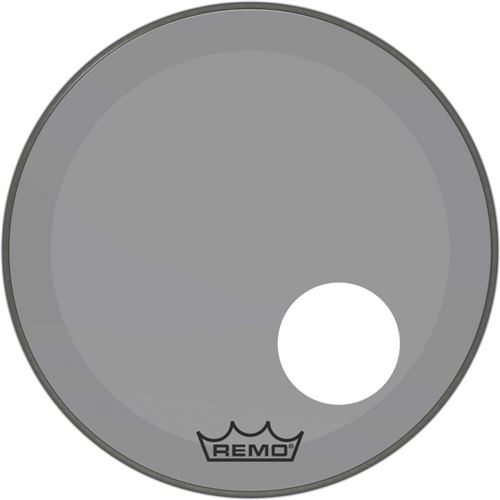 Remo P3-1320-CT-SMOH - Peau de frappe Powerstroke 3 Colortone pour grosse caisse, smoke, 20, avec trou décentré de 5