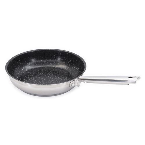 Poêle inox 18/8 Gam'Hotel revêtement céramique effet pierre 32 cm Qualité Pro