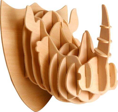 Gepetto's Workshop kit de construction tête de rhinocéros en bois 14 pièces