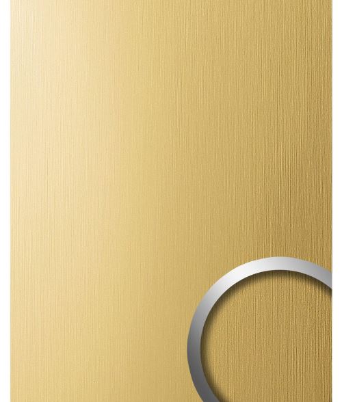 DECO Design revêtement mural auto-adhésif Aimantin aspect métal WallFace 15298 Style d'or jaune brossé mat 2,60 m2