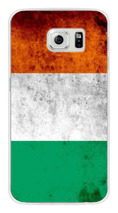 Coque en silicone imprimée compatible Samsung Galaxy S6 Drapeau Côte d'Ivoire
