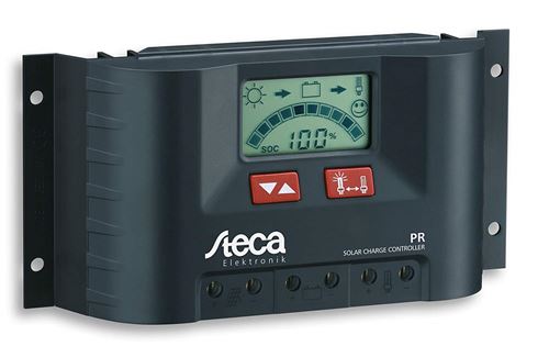 Steca Panneau solaire contrôleur de charge Régulateur avec écran LCD et sortie directe pour charges de 12 V (lot de 1), Pr1515