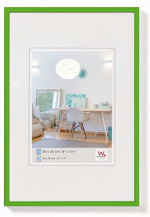 Walther KV015B New Lifestyle Cadre photo en plastique, vert gazon, 13 x 18 cm