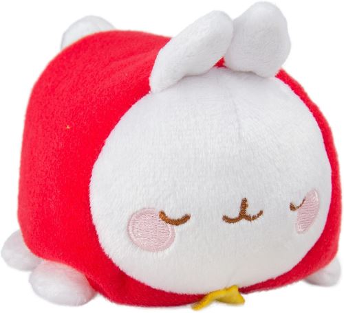 TOMY MOLANG - Mini Peluche Molang Super Héros L66043, Peluche Molang, Peluche Douce et Moelleuse à Collectionner et Empiler, Doudou Lapin Blanc, Lapin Blanc de 7cm pour Enfants et Fans de Molang