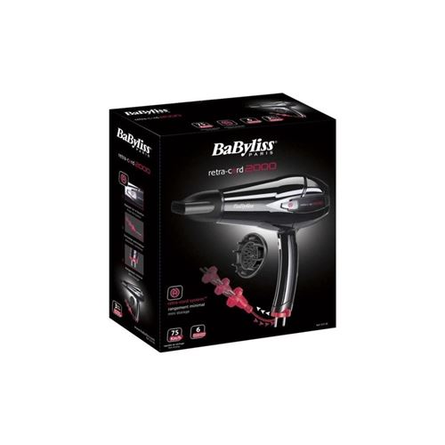 Seche cheveux Babyliss Retra Cord D372E 2000 W Noir Achat prix fnac