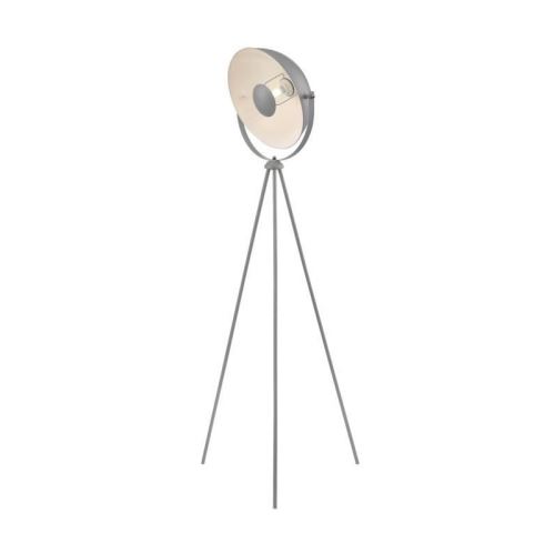 MOVIE Lampadaire trépied - H 148 cm - Tete : Ø 35 cm - Gris et blanc