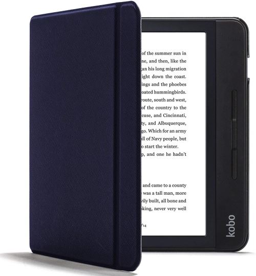 Etui à Rabat pour Kobo Libra H2O Couleur Bleu Foncé