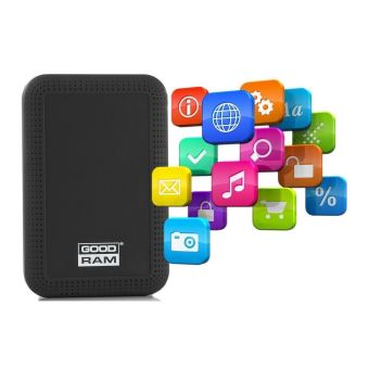 GOODRAM DataGO - Disque dur - 500 Go - externe (portable) - 2.5" - USB 3.0 - noir - 1