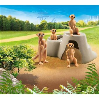 Playmobil Le parc animalier 70349 Suricates et rocher
